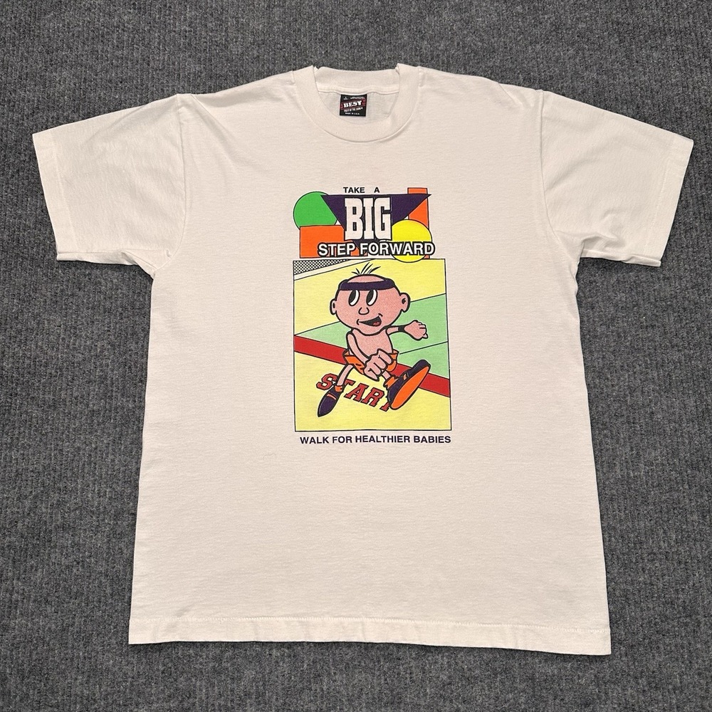 Vintage 1993 Walk For Healthier Babies Shirt Adult Sz Large Bechtel